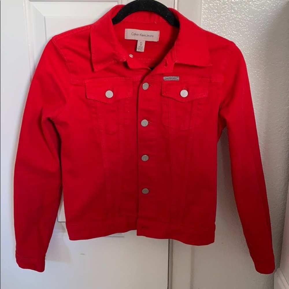 Red Denim Calvin Klein Jacket